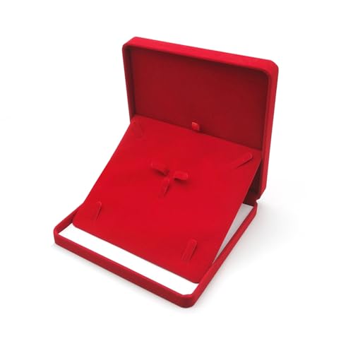 Whcctl Schmuckkästchen 19 * 19 * 3.7cm, Schmuck Geschenkbox, Samt Schmuckschatulle, Samt Groß Halsketten Box, Box Kette, Hochzeit Schmuck Lagerung, für Damenschmuck, Halsketten, Ohrringe, Ringe Whcctl Schmuckkästchen 19 * 19 * 3.7cm, Schmuck Geschenkbox, Samt Schmuckschatulle, Samt Groß Halsketten Box, Box Kette, Hochzeit Schmuck Lagerung, für Damenschmuck, Halsketten, Ohrringe, Ringe von Whcctl