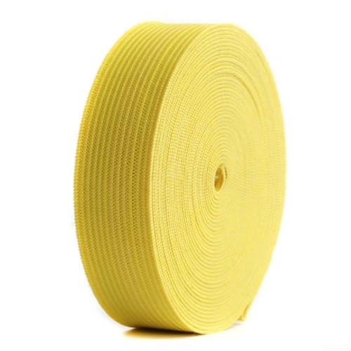 5 m lange elastische Bänder zum Nähen von Kleidungsstücken Gummibänder für Hosen und Bastelarbeiten (Gelb) von WheatThrive