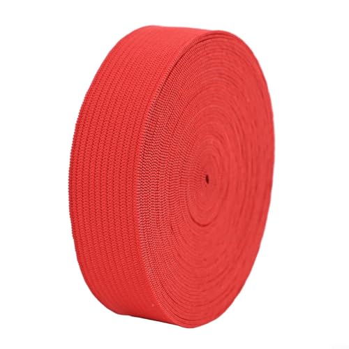 5m Gummibänder 2cm zum Nähen, zuverlässige Gummibänder für Kleidungs- und Bastelbedarf (Rot) von WheatThrive