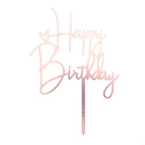 Acryl Custom Happy Birthday Feiern Sie mit Eleganz und Stil (Roségold7) von WheatThrive