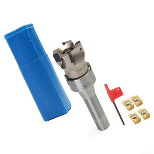 CNC-Drehwerkzeughalter, R8 FMB22 Dorn 400R 50 mm Schaftfräser, 4 x APMT1604 Hartmetall-Einsatz von WheatThrive