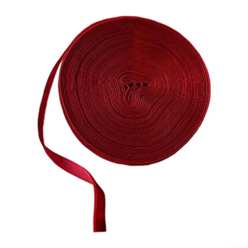 Dekoratives Samtband, 10 m, Weihnachtsband, weicher Pannesamt, Girlande, dekorative Bänder für Weihnachtsbastelarbeiten (Rotwein) von WheatThrive
