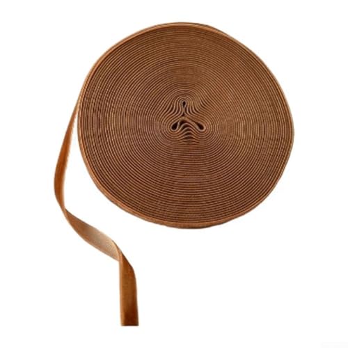 Dekoratives Samtband, 10 m, Weihnachtsdekoration, weicher Pannesamt, Girlande, dekorative Bänder für Weihnachtsbastelarbeiten (flacher Kaffee) von WheatThrive
