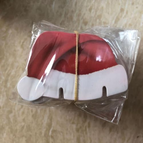 Einzigartige 10 Stück Weihnachts-Party-Tassenkarten mit Weihnachtsmannmützen-Design, perfekt zum Identifizieren von Trinkgeschirr (A) von WheatThrive