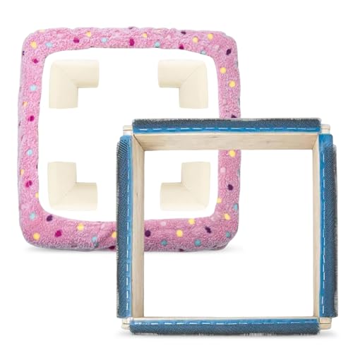Whemyreat Gripper Strip Frames mit Deckel und 4 Schaumstoff Anti-Kollision Ecken,Flanell Abdeckung für Tufting Rahmen,Embroidery Hoop with Needles,Punch Needle Rug Hooking Frame,25x25cm Whemyreat Gripper Strip Frames mit Deckel und 4 Schaumstoff Anti-Kollision Ecken,Flanell Abdeckung für Tufting Rahmen,Embroidery Hoop with Needles,Punch Needle Rug Hooking Frame,25x25cm von Whemyreat
