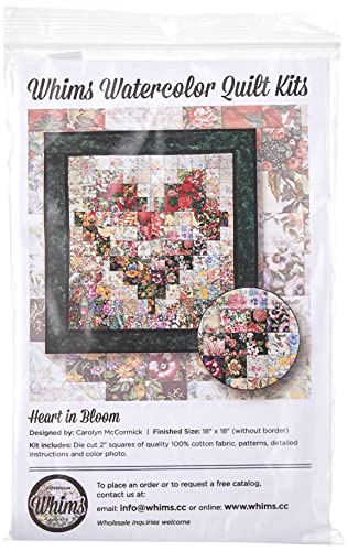 Whims Watercolor Quilt Kits Heart In Bloom Quilting Supplies von Whims Watercolor Quilt Kits