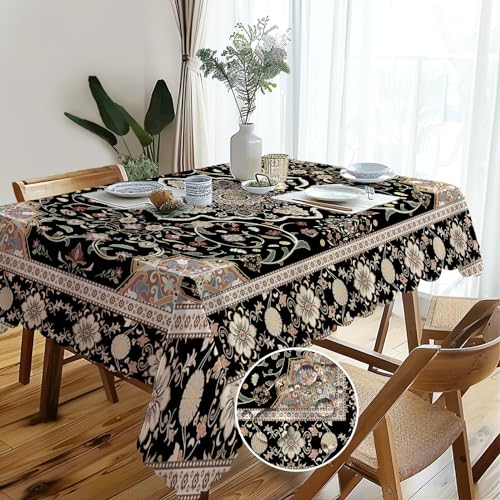 Abwaschbare Rechteckig Tischdecke Vintage Florals Tischdecken Pflegeleicht Outdoor Abwaschbar Gartentischdecke für Draußen Esszimmer Küche Garten Party Hochzeiten oder Haushalt 140x180cm Abwaschbare Rechteckig Tischdecke Vintage Florals Tischdecken Pflegeleicht Outdoor Abwaschbar Gartentischdecke für Draußen Esszimmer Küche Garten Party Hochzeiten oder Haushalt 140x180cm von Whimsio