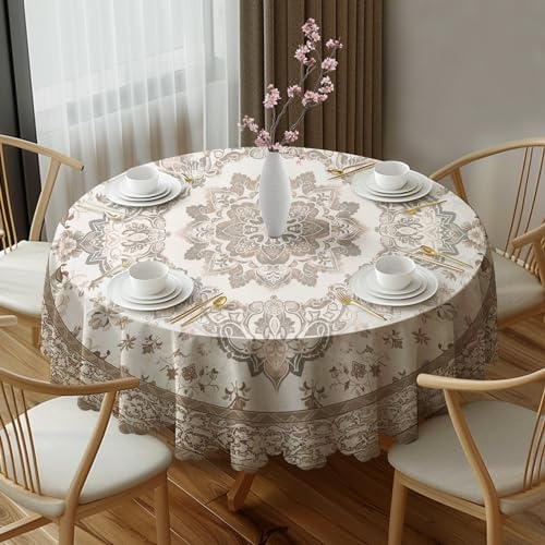 Rund Tischdecke Abwaschbar 150cm Vintage Florals Stil Tischdecken Schmutzabweisende Abwischbare Tischdecke Geeignet für Draußen Esszimmer, Küche, Garten, Party, Hochzeiten oder Haushalt Rund Tischdecke Abwaschbar 150cm Vintage Florals Stil Tischdecken Schmutzabweisende Abwischbare Tischdecke Geeignet für Draußen Esszimmer, Küche, Garten, Party, Hochzeiten oder Haushalt von Whimsio