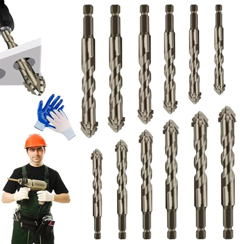 Neues 4-schneidiges Sägezahn-Exzenterbohrer-Set, 1 Set, 6-teilig (12-teilig) von Whimsyard