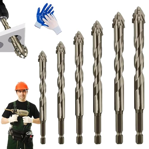Neues 4-schneidiges Sägezahn-Exzenterbohrer-Set, 1 Set, 6-teilig (6-teilig) von Whimsyard