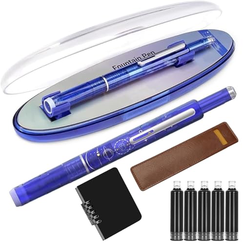 Protective Method Füllfederhalter, Druckfeder: 0,38 Mm, Blau-schwarze Tinte, Transparenter Schaft, Inklusive 5 Nachfüllbaren Tintenpatronen, Mittlere Feder, Glatt, Auslaufsicher (Dunkelblau,Schwarz) Protective Method Füllfederhalter, Druckfeder: 0,38 Mm, Blau-schwarze Tinte, Transparenter Schaft, Inklusive 5 Nachfüllbaren Tintenpatronen, Mittlere Feder, Glatt, Auslaufsicher (Dunkelblau,Schwarz) von Whimsyard
