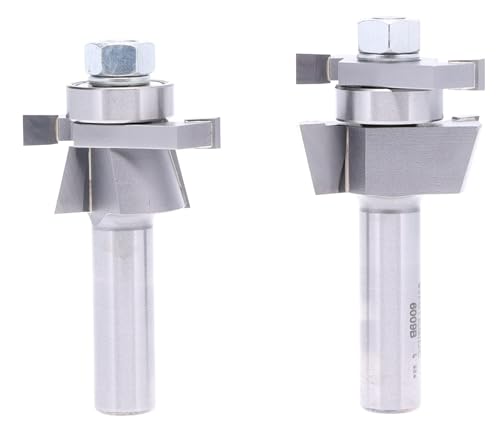 Whiteside 6009 15° Shaker Schranktürfräsen-Bit-Set, 1/2-Zoll-Schaft, für 1/4-Zoll-Panels, 2-teilig von Whiteside Router Bits