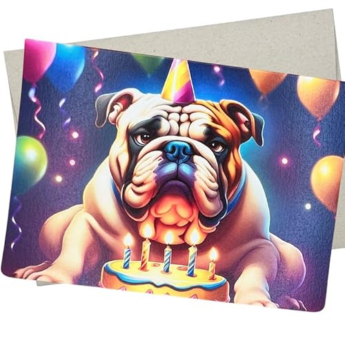 Whitman and Daughter 432 Geburtstagskarte mit Aufschrift "Fat Bulldogge", 1 hochwertige Klappkarte, innen blanko, 12,7 x 17,8 cm Whitman and Daughter 432 Geburtstagskarte mit Aufschrift "Fat Bulldogge", 1 hochwertige Klappkarte, innen blanko, 12,7 x 17,8 cm von Whitman and Daughter