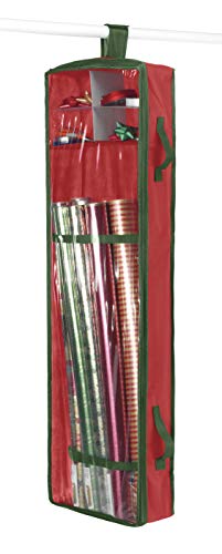 Whitmor 6129-5343 Geschenkpapier-Organizer, Acrylbeschichtete Baumwolle, rot, 43 in x 15 in x 5 in von Whitmor