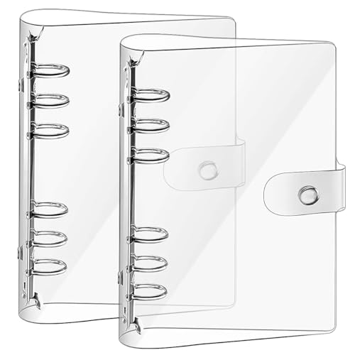 2 Stück Ringbuch A6 Ring Binder, PVC Ringbuch A6 Nachfüllbar, Transparente Loose Binder Wasserdicht Ringbuch Ordner A6, Ringordner A6 mit Druckknopf, A6 Ringbuch, für Büro Schule Journal Buch 2 Stück Ringbuch A6 Ring Binder, PVC Ringbuch A6 Nachfüllbar, Transparente Loose Binder Wasserdicht Ringbuch Ordner A6, Ringordner A6 mit Druckknopf, A6 Ringbuch, für Büro Schule Journal Buch von WhizNook