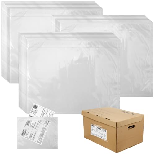30 Stück Lieferscheintaschen Selbstklebend, A5 Transparente Selbstklebende Frachtbrieftaschen, Lieferscheintaschen Dokumenttaschen, Transparent Versandtaschen, für Frachtbriefe, Urkunden, Rechnungen von WhizNook