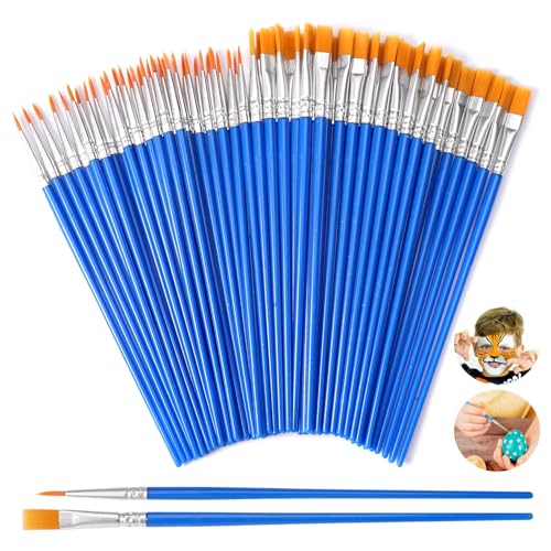 70 Stück Acryl Pinsel Set, 35 Stück Flache Kleine Pinsel und 35 Stück Runde Pinsel, Künstlerpinsel Set, Pinselset Wasserfarben, Nylon Acrylfarben Pinsel, Paint Brush Set, für Details und Kunstmalerei 70 Stück Acryl Pinsel Set, 35 Stück Flache Kleine Pinsel und 35 Stück Runde Pinsel, Künstlerpinsel Set, Pinselset Wasserfarben, Nylon Acrylfarben Pinsel, Paint Brush Set, für Details und Kunstmalerei von WhizNook