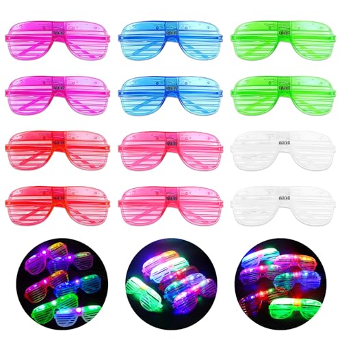 WhizNook 12 Stück LED Brillen für Party, LED Partybrillen Leuchtbrille, LED Brille Party Brille, Leuchtbrillen für Party, LED Brille Party, LED Brille für Party, Geburtstagsfeier, Karneval, Konzert WhizNook 12 Stück LED Brillen für Party, LED Partybrillen Leuchtbrille, LED Brille Party Brille, Leuchtbrillen für Party, LED Brille Party, LED Brille für Party, Geburtstagsfeier, Karneval, Konzert von WhizNook