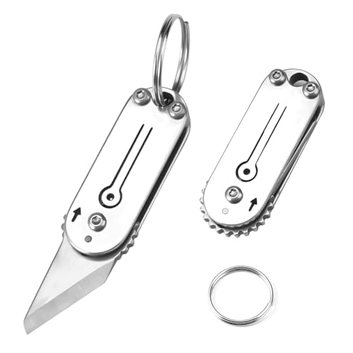 WhizNook 2 Stück Mini Taschenmesser, Schlüsselanhänger Messer, Kleines Taschenmesser Klappmesser Klein Bei Sich Tragen Klappmesser Schlüsselanhänger für Reisen, Camping, Bergsteigen, Wandern, Outdoor WhizNook 2 Stück Mini Taschenmesser, Schlüsselanhänger Messer, Kleines Taschenmesser Klappmesser Klein Bei Sich Tragen Klappmesser Schlüsselanhänger für Reisen, Camping, Bergsteigen, Wandern, Outdoor von WhizNook