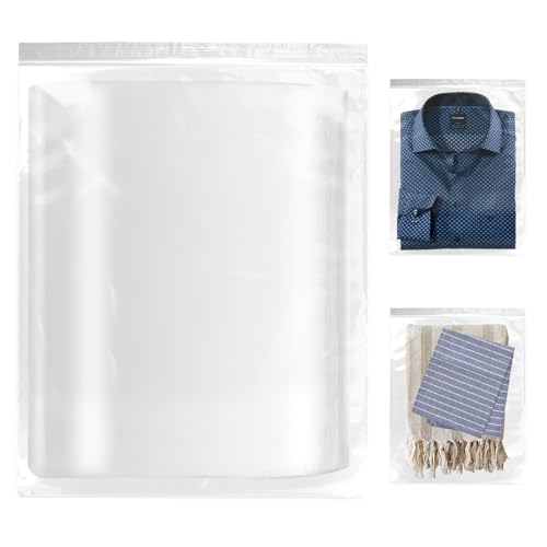 WhizNook 30 Stück Verschließbare tüten 30x40cm, Zip Beutel Groß, Plastiktüten Verschließbar, Wiederverschließbare Beutel, Druckverschlussbeutel, für Kleidung, Lebensmittel, Bastelbedarf von WhizNook