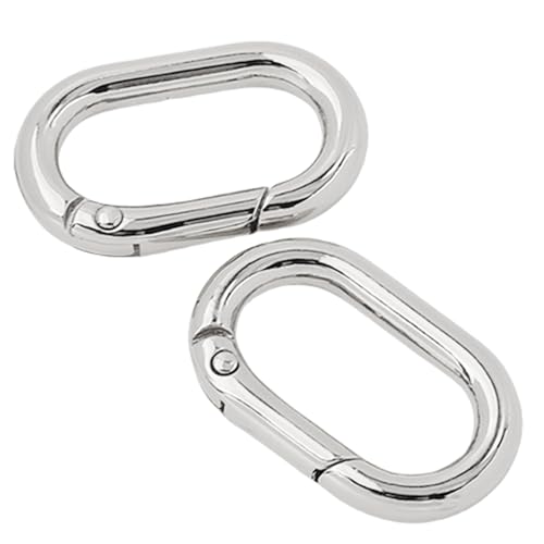 2 Stück ovale Metall-Schnallen, Feder-Schlüsselanhänger, Schnallen, Taschenzubehör für Geldbörse, Tasche, Handtasche 2 Stück ovale Metall-Schnallen, Feder-Schlüsselanhänger, Schnallen, Taschenzubehör für Geldbörse, Tasche, Handtasche von Whltzf