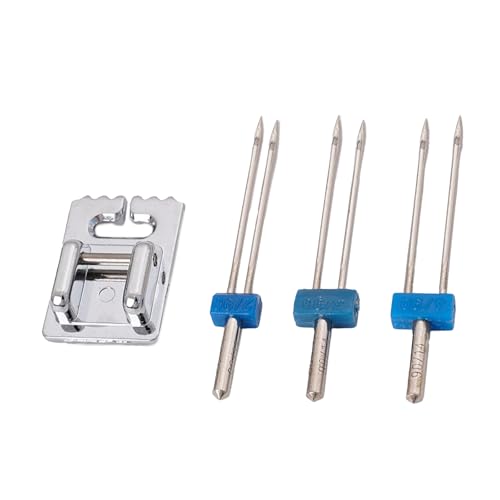 3-teiliges Doppelnadel-Set mit Biesen-Nähfuß für Haushaltsnähmaschine 2/90 3/90 4/90 Nähmaschine Doppelnadel-Biesenfuß 3-teiliges Doppelnadel-Set mit Biesen-Nähfuß für Haushaltsnähmaschine 2/90 3/90 4/90 Nähmaschine Doppelnadel-Biesenfuß von Whltzf