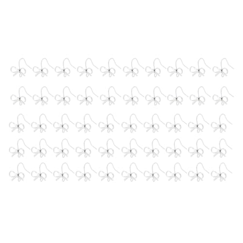 50 Stück stabile Schleifen-Ohrringhaken aus Legierung mit Rückseite, modisches Accessoire für Damenschmuck, Bastelbedarf, Schmuckherstellungszubehör 50 Stück stabile Schleifen-Ohrringhaken aus Legierung mit Rückseite, modisches Accessoire für Damenschmuck, Bastelbedarf, Schmuckherstellungszubehör von Whltzf