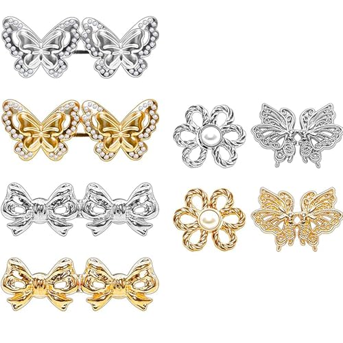 8 Stück Jeans Taillenspanner Taillenschnallen Hosen Taille Knopf Straffer Hose Bund Einsteller für Jeans Hosen Jeans Knopf von Whltzf
