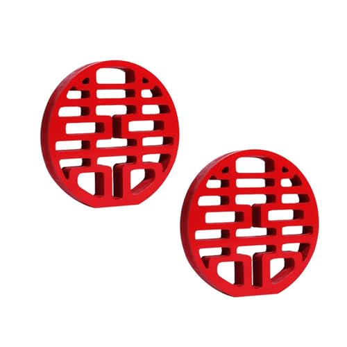 Benutzerfreundliche chinesische Hochzeits-Holzschnitzereien, glatte Oberflächen, traditionelle symbolische Häuser, Festival, Ornament, benutzerfreundliche Holz-Party-Dekorationen, 2 Stück von Whltzf