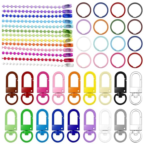 Buntes Schlüsselanhänger-Set, 160 Stück, mit Drehverschlüssen und Federringen, Zubehör für Handtaschen, Taschen, Dekoration, Handtaschen, Charm-Hardware Buntes Schlüsselanhänger-Set, 160 Stück, mit Drehverschlüssen und Federringen, Zubehör für Handtaschen, Taschen, Dekoration, Handtaschen, Charm-Hardware von Whltzf