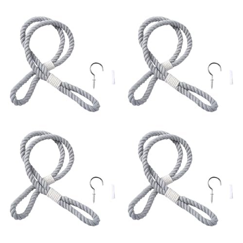Elegante Vorhang-Raffhalter, Seil, Vorhanghalter für Zuhause, Büro, Dekoration, Vorhanghalter, einfache Installation, Dekor, 4 Stück Elegante Vorhang-Raffhalter, Seil, Vorhanghalter für Zuhause, Büro, Dekoration, Vorhanghalter, einfache Installation, Dekor, 4 Stück von Whltzf