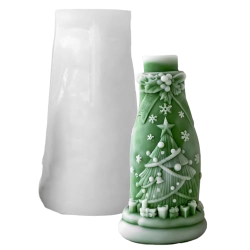 Geprägte Silikonform für Weihnachten, Flaschenform, Backwerkzeug für Epoxidharz, Seife, Schokolade, Weihnachtsform Geprägte Silikonform für Weihnachten, Flaschenform, Backwerkzeug für Epoxidharz, Seife, Schokolade, Weihnachtsform von Whltzf