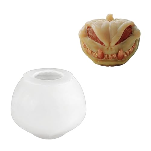 Gruselige Kürbisnadelform, Halloween-Silikonform, antihaftbeschichtet, für Seife, Gips, Halloween, Party, Ornament, Kürbisformen zur Herstellung großer Kürbis-Silikonform von Whltzf