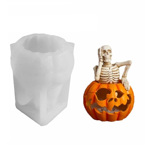 Gruselige Skelett-Silikon-Kürbisse, Epoxidharz-Formen, Halloween-Formen, Bastelbedarf Gruselige Skelett-Silikon-Kürbisse, Epoxidharz-Formen, Halloween-Formen, Bastelbedarf von Whltzf