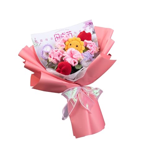 Häkelblumensträuße für Weihnachten, Muttertag, künstliche Nelken, Blumen mit Lichterkette und Tasche, Häkelblumen Häkelblumensträuße für Weihnachten, Muttertag, künstliche Nelken, Blumen mit Lichterkette und Tasche, Häkelblumen von Whltzf