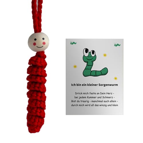 Häkelkarte aus Baumwolle, Spielzeug, Geschenkkarte, sensorischer Komfort, gehäkelte Raupen, Karte für Freigabe und positive Gedanken, einzigartig Thinki Of You von Whltzf