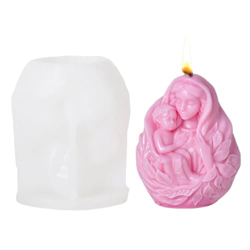 Hochtemperaturbeständige Silikonform Mutter mit Kind Muster Figur Statue Herstellung Formen für Seife Silikonform von Whltzf