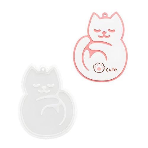 Kätzchen-Silikon für Harz-Schlüsselanhänger und kreative Schmuckherstellung mit lebensmittelechten Materialien, Katzen von Whltzf