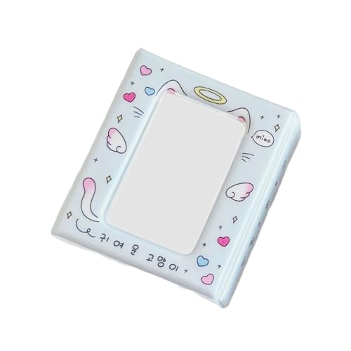 Kleines tragbares Fotoalbum mit Engelstiermotiven, 7,6 cm, 40 Taschen, Fotokartenbuch für Studenten und Erwachsene, tragbares Fotoalbum von Whltzf