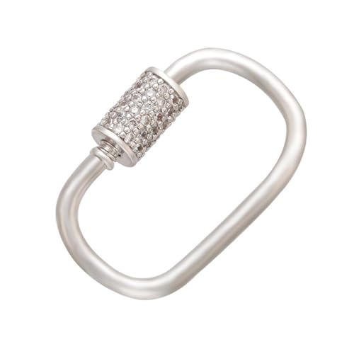 Kubische Zirkonia Carabiner Verschluss Charme Vielseitige Strasssteine ​​Brosche Stecknadel Anhänger Halskette Stecker Schmuckzubehör Einzigartige Brosche Brosche von Whltzf