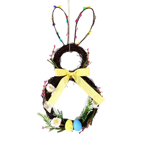 Osterhasen Frühlingskranz Blüte Hasen Girlanden mit Schleife, künstliche Blumen, Kränze, Haustürdekoration, Osterhasen, Türschild Osterhasen Frühlingskranz Blüte Hasen Girlanden mit Schleife, künstliche Blumen, Kränze, Haustürdekoration, Osterhasen, Türschild von Whltzf