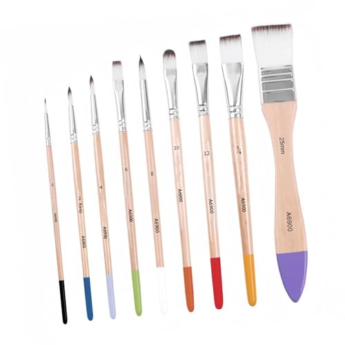 Professioneller Malpinsel, Nylonborsten, Pinsel für Künstler, Anfänger, Öl, Acryl, Aquarell, Stein, Leinwand, Malerei, Kunstpinsel, 9 Stück Professioneller Malpinsel, Nylonborsten, Pinsel für Künstler, Anfänger, Öl, Acryl, Aquarell, Stein, Leinwand, Malerei, Kunstpinsel, 9 Stück von Whltzf