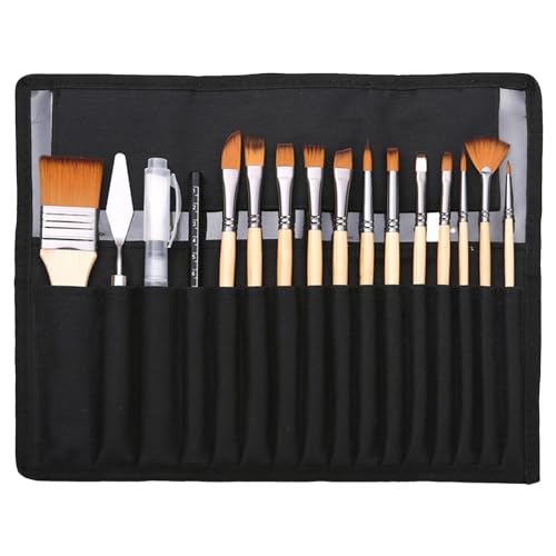 Professionelles Pinsel-Set aus Nylon mit Pinselhalter für Gouache, Acryl, Aquarellmalerei, Nylonhaar, 18-teilig Professionelles Pinsel-Set aus Nylon mit Pinselhalter für Gouache, Acryl, Aquarellmalerei, Nylonhaar, 18-teilig von Whltzf