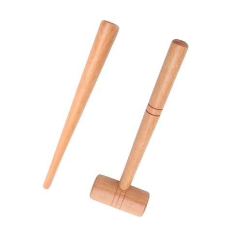 Schmuckherstellung, Holzhammer, Reparaturringe, Größenversteller, Holztextur, Formwerkzeug, geeignet für die Herstellung von Whltzf
