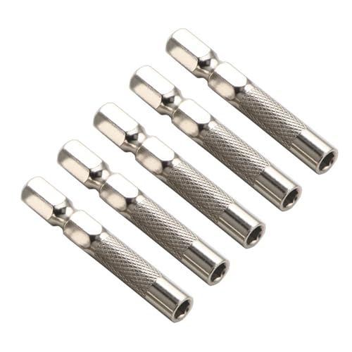 Sechskant-Bit-Adapter, 5-teiliges Set, 6,35 mm auf 4 mm Stecknussschaft für präzise Schraubendreher und Bohrer, Stahl-Bit-Adapter von Whltzf