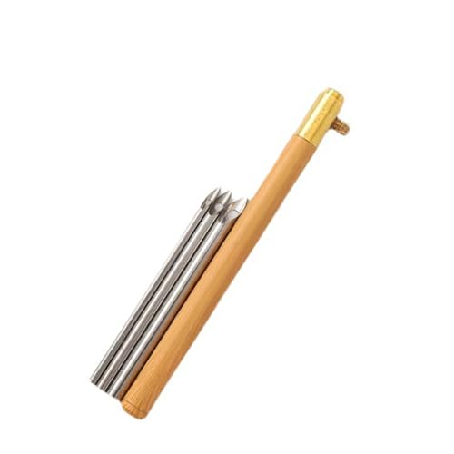 Stanznadel-Stickset mit Nadelkopf in 3 Größen (5/3,5/2,5 mm), Holzgriff, Stickstift für Anfänger, Stickerei, Nähwerkzeug von Whltzf