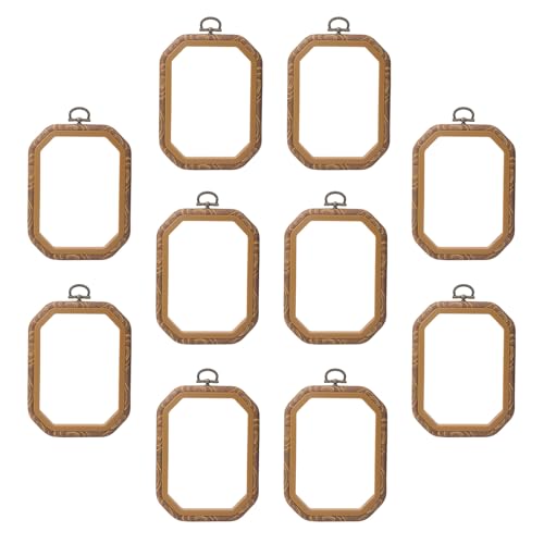 Stickrahmen aus Holz, Kreuze, Stickrahmen, verstellbarer Stickrahmen für Näharbeiten, 10 Stück Stickrahmen aus Holz, Kreuze, Stickrahmen, verstellbarer Stickrahmen für Näharbeiten, 10 Stück von Whltzf