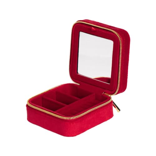 Stilvolle Schmuckschatulle für Ohrringe und Halsketten, kompakte und leichte Aufbewahrungsbox für Damen Stilvolle Schmuckschatulle für Ohrringe und Halsketten, kompakte und leichte Aufbewahrungsbox für Damen von Whltzf