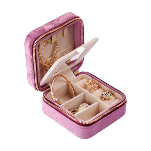Stilvolle Schmuckschatulle für Ohrringe und Halsketten, kompakte und leichte Aufbewahrungsbox für Damen Stilvolle Schmuckschatulle für Ohrringe und Halsketten, kompakte und leichte Aufbewahrungsbox für Damen von Whltzf