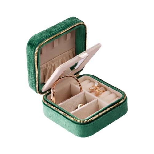 Stilvolle Schmuckschatulle für Ohrringe und Halsketten, kompakte und leichte Aufbewahrungsbox für Damen Stilvolle Schmuckschatulle für Ohrringe und Halsketten, kompakte und leichte Aufbewahrungsbox für Damen von Whltzf